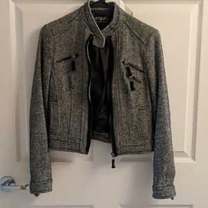 Zara cropped motorcycle jacket